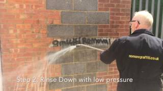 How to Remove Graffiti from a brick wall  Graffiti Removal LTD [upl. by Ennaylloh25]