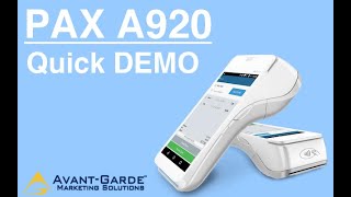 Pax A920 Smart Terminal  Quick Sale [upl. by Dahc]