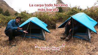 CÓMO HACER UNA CARPA SIMPLE en TODO TERRENO CAMPING EN LA MONTAÑA [upl. by Emylee]