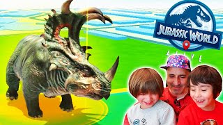 Dani y Evan a por el JEFE SINOCERATOPS en JURASSIC WORLD ALIVE [upl. by Ocker53]