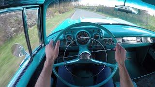 1957 Chevrolet Bel Air Sports Sedan 283 V8  POV TEST DRIVE  Fame OffRestoration [upl. by Yra]