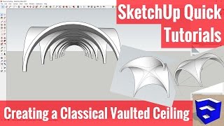 Modeling a Classical Vaulted Ceiling in SketchUp  SketchUp Quick Tutorials [upl. by Auliffe]