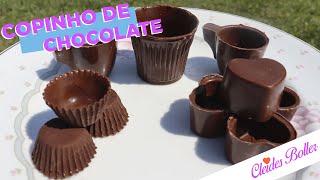 Como fazer copinho de chocolate de forma fácil e sem sujeira [upl. by Ylrebme]