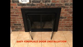 How To Install Fireplace Doors  Pleasant Hearth [upl. by Burch437]