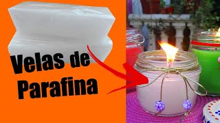 Como hacer VELAS con PARAFINA [upl. by Yelhsa]