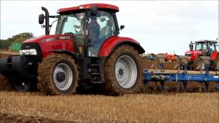 Case Maxxum 140 and Overum 5 furrow plough [upl. by Ceevah51]