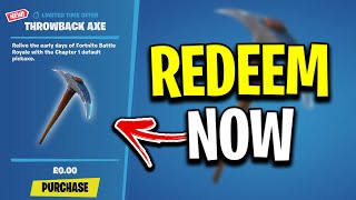 How To REDEEM The FREE OG Default Pickaxe Available NOW [upl. by Lachish]