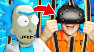 ESCAPING RICKS SECRET PRISON In Virtual Reality Rick and Morty Virtual RickAlity Gameplay [upl. by Zanas628]