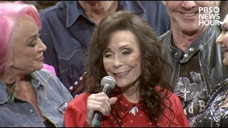 WATCH Loretta Lynn sings Coal Miners Daughter at her 87th birthday party [upl. by Merrielle300]