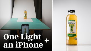 Shooting a Bottle with ONE Continuous Light and a Smartphone [upl. by Notyal]