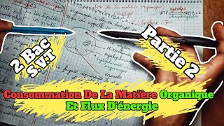 🔥🔥 Consommation De La Matière Organique Et Flux dénergie 🔻 Partie 2 🔻 2 Bac BIOF SVT 🔻1èr chapitre🔻 [upl. by Ruthven]