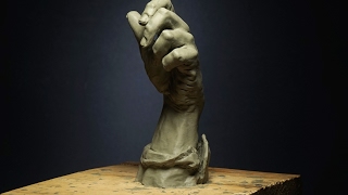 sculpting a hand in clay [upl. by Ative535]