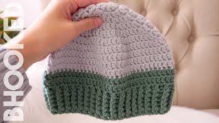 Basic Mens Crochet Hat Tutorial [upl. by Noeled]