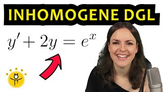 Differentialgleichung inhomogen lösen – Variation der Konstanten 1 Ordnung Beispiel [upl. by Toille710]