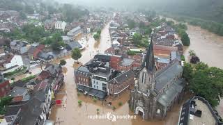 Tilff  15 juillet 2021 Inondations  Aerial 4K footage  Flooding Belgium  2021 July 15th [upl. by Lauryn]