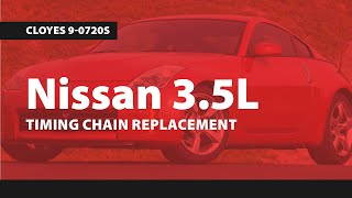 Nissan 35L Timing Chain Replacement Cloyes 90720S [upl. by Adivad147]