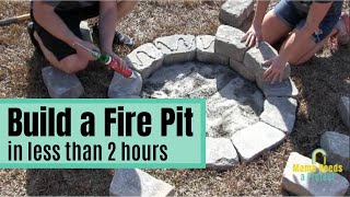 Super Easy DIY Stone Fire Pit [upl. by Ivad]