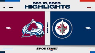 NHL Highlights  Avalanche vs Jets  December 16 2023 [upl. by Shelia91]