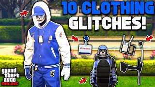 10 Clothing Glitches In GTA 5 Online [upl. by Dnalevelc]