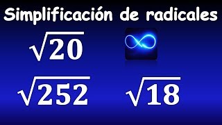 44 Simplificación de radicales MUY FÁCIL [upl. by Eads225]