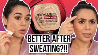 Didnt Expect This L’Oreal Infallible Powder Foundation COMBO SKIN Review [upl. by Pisano]