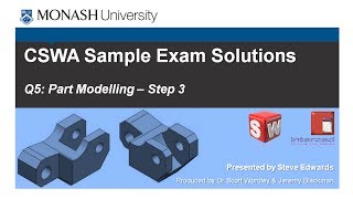 SolidWorks CSWA Practice Exam Solutions Part 5 Q5 Part Modelling p3 [upl. by Kacerek]