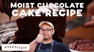 How To Make a Moist Chocolate Cake Everytime Essential Recipe [upl. by Claud]