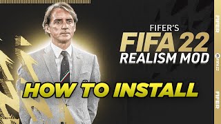 CARA INSTALL FIFERs FIFA 22 Realism Mod  SQUAD UPDATE TU17 [upl. by Sirromal365]