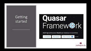 Getting started with Quasar framework [upl. by Brockie318]