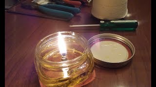 How to Make an Olive Oil Lamp in a Mason Jar [upl. by Sirej242]