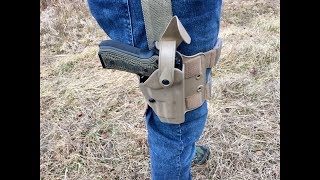 Beretta 92 Safariland SLS Tactical Leg Holster Review [upl. by Teik]