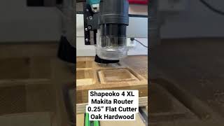 Shapeoko 4 XL CNC  Cutting a box from a 27mm Oak Hardwood [upl. by Willner]