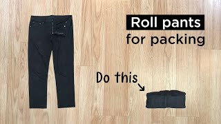 How to 𝗥𝗢𝗟𝗟 𝗝𝗘𝗔𝗡𝗦 for packing to 𝗦𝗔𝗩𝗘 𝗦𝗣𝗔𝗖𝗘 amp 𝗥𝗘𝗗𝗨𝗖𝗘 𝗪𝗥𝗜𝗡𝗞𝗟𝗘𝗦 [upl. by Aronid412]