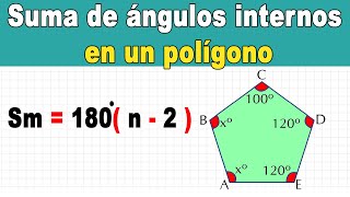 Suma de ángulos internos de un polígono [upl. by Narak]