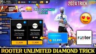 HOW TO USE ROOTER APP FOR FREE FIRE DIAMONDS  ROOTER APP SE DIAMONDS KAISE REDEEM KARE  2024 TRICK [upl. by Poirer]