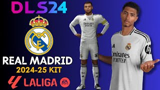 DLS24 KITS REAL MADRID 202425 ⚪⚫ [upl. by Anauqahs]