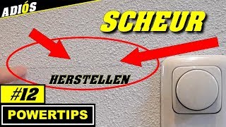 SCHEUREN IN MUUR REPARERENhandig trucje Powertip12 [upl. by Aihtekal]