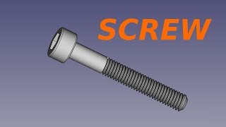 Freecad course  screw [upl. by Annalla244]