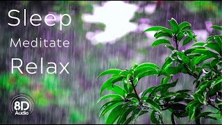 8D Rain Relaxing Rain sounds with distant thunder • Rain sounds for sleeping • 8d Thunderstorm [upl. by Crane]