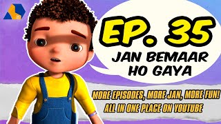 Jan Cartoon in Urdu  Jan Bemaar Ho Gaya  Official Cartoon Remastered  S01 E35 [upl. by Winstonn]