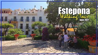 🌼🚶‍♀️ ESTEPONA Walking Tour 🚶  Estepona Town Costa del Sol Málaga SPAIN [upl. by Neddra]