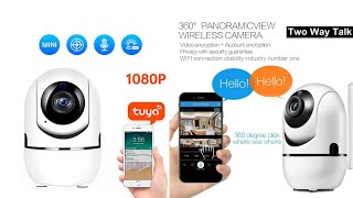 Tuya smart  smart life PTZ WiFi baby monitor camera operation video [upl. by Killoran]