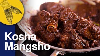 Mutton Kosha Bengali Recipe  Kasha Mangsho  Bengali Slow Cooked Mutton Curry  Kali Pujo Special [upl. by Aisyat701]