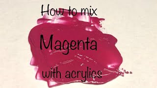 How To Make Magenta Color  Acrylics  ASMR  Color Mixing 11 [upl. by Nnav]