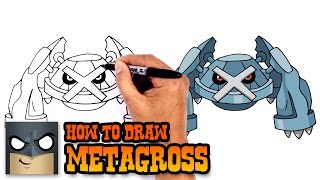 How to Draw Pokemon  Metagross  Step by Step [upl. by Ellebasi929]