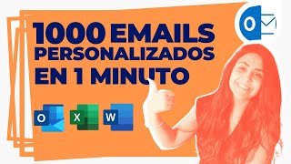 🚀 COMBINAR CORRESPONDENCIA Cómo enviar CORREOS PERSONALIZADOS desde outlook AUTOMÁTICAMENTE 😎 [upl. by Htessil]