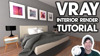 Vray INTERIOR RENDER Tutorial  Easy to Follow [upl. by Bohrer]