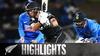 Record Breaking Chase  FULL HIGHLIGHTS  BLACKCAPS v India  1st ODI 2020 [upl. by Turro831]