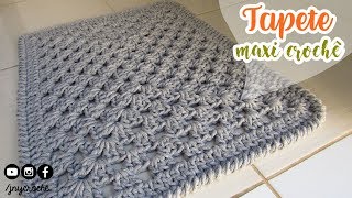 Tapete de crochÃª para banheiro simples  MAXI CROCHÃŠ  JNY CrochÃª [upl. by Pooi920]