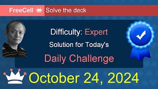 Microsoft Solitaire Collection FreeCell  Expert  October 24 2024 [upl. by Areyk]